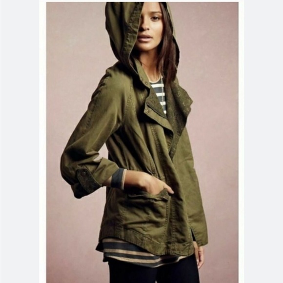Anthropologie Jackets & Blazers - Anthropologie x Hei Hei Military Jacket Women’s Small Army Green Utility Lace